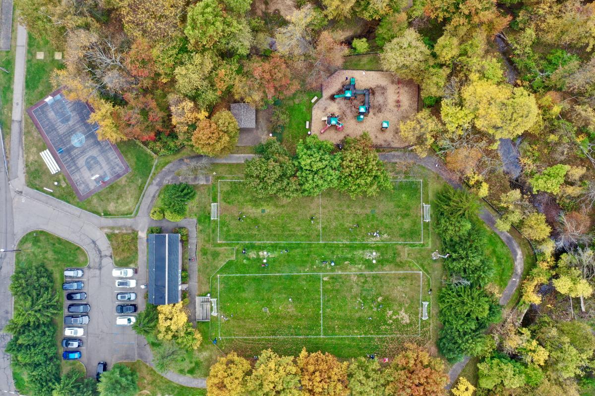 Drone Shot of Bond Force Park - October 2020