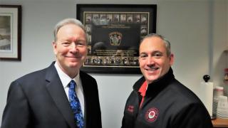 Mayor Spango with Platinum Sponsor Thomas J. O'Beirne